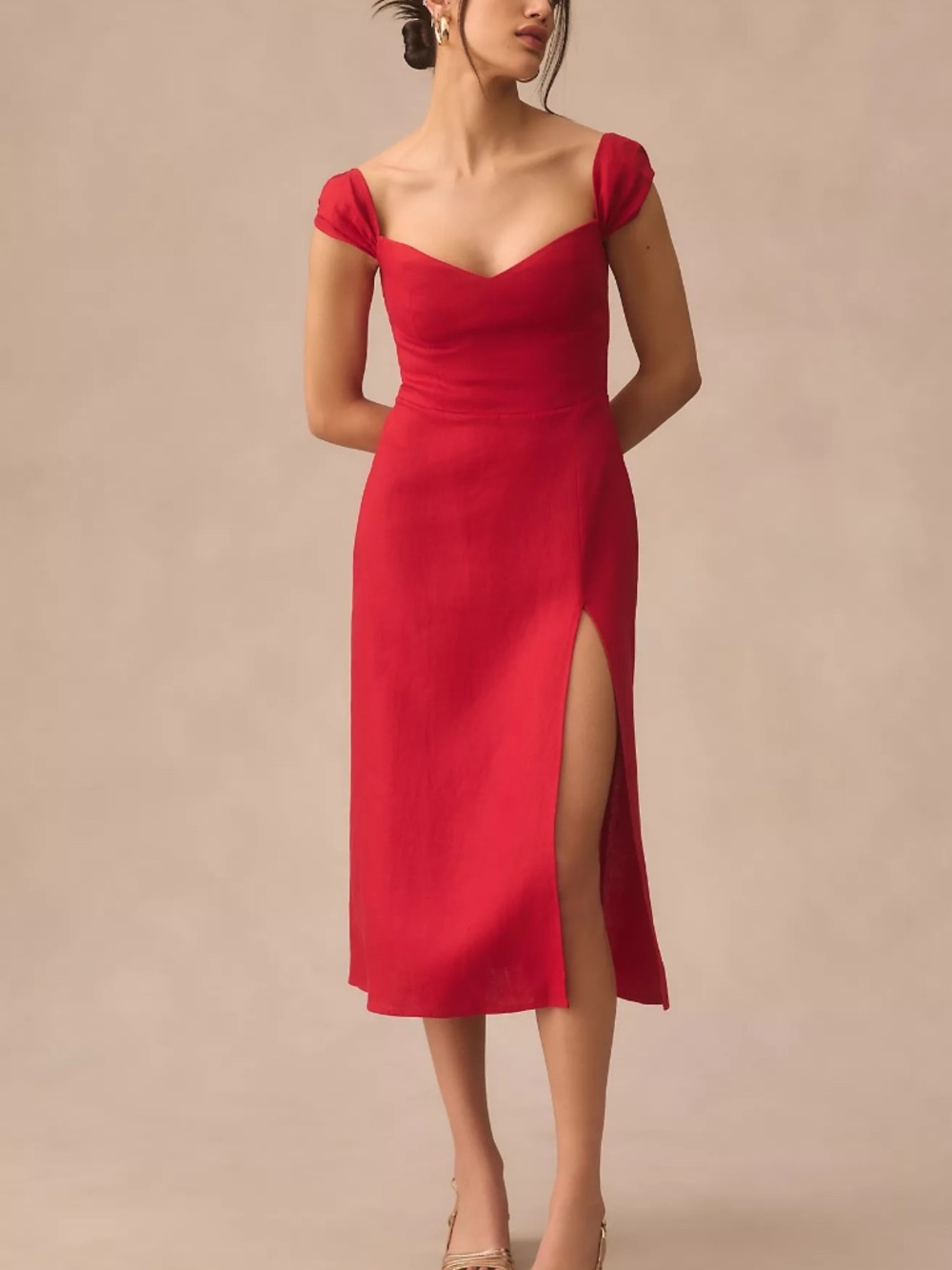 Reformation Bridgton Linen Midi Dress Originally $248.